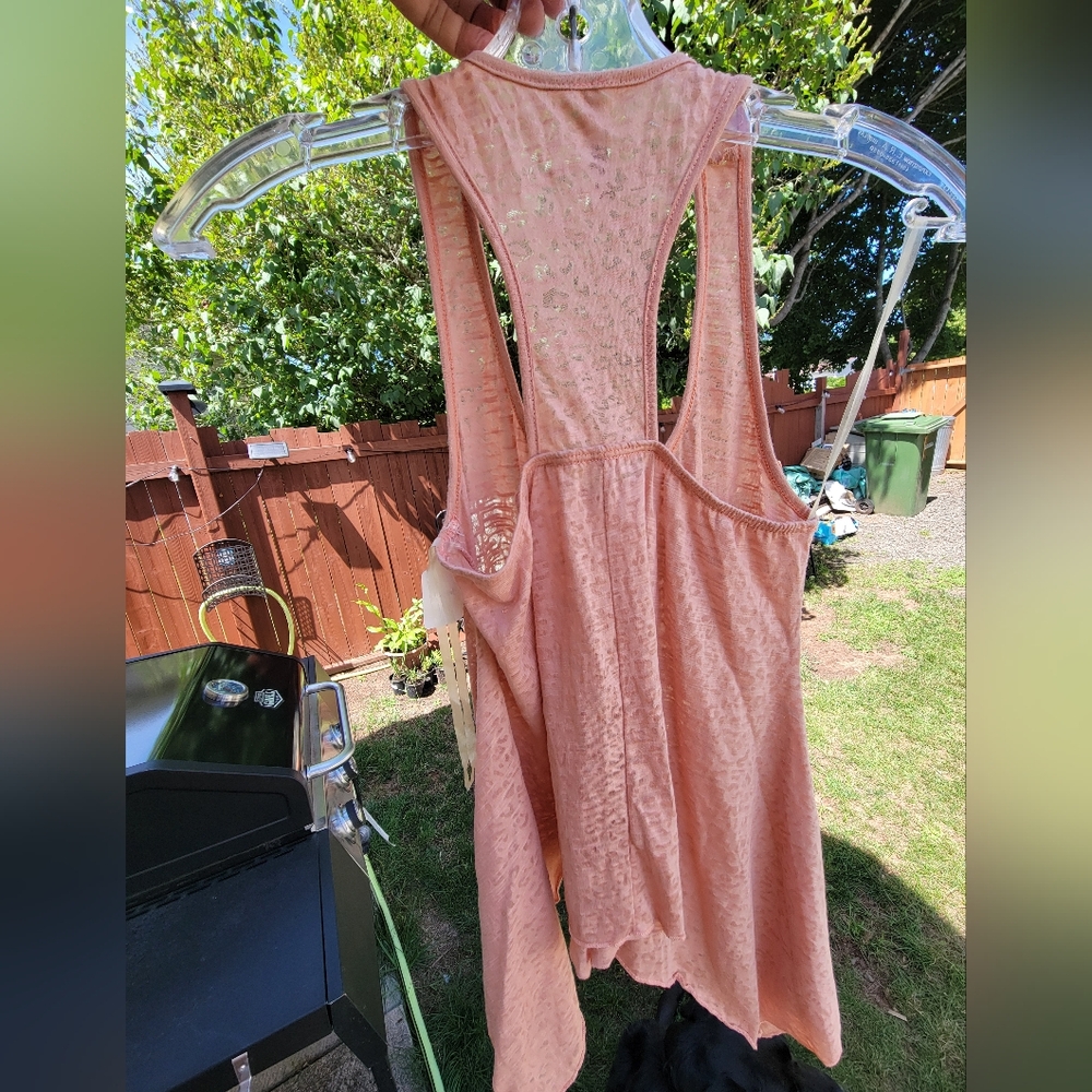 Peach  Backless Tank Top - Picture 2 of 7